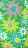 1960s vintage daisy print psychedelic Mod maxi dress / Flower power / 70s / summer dress