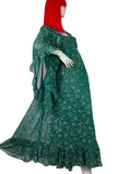 David Silverman 1970s vintage psychedelic angel sleeve maxi dress / Hippie trippy / 60s