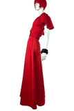 DIana Mackinnon 1970s vintage satin two piece set / co-ord / jacket & skirt / 60s Disco