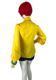 1970s vintage yellow Mod balloon sleeve blouse / 60s / Go Go / Disco / 60s Groovy