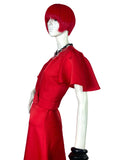 DIana Mackinnon 1970s vintage satin two piece set / co-ord / jacket & skirt / 60s Disco