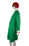 1960s 70s vintage poison green trench coat / Mod / Rain mac / Twiggy / rain coat