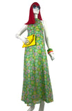 1960s vintage daisy print psychedelic Mod maxi dress / Flower power / 70s / summer dress