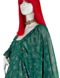David Silverman 1970s vintage psychedelic angel sleeve maxi dress / Hippie trippy / 60s