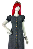 1970s vintage silver lurex shirt & skirt two piece / sparkle / DISCO / co-ord / Glam Rock