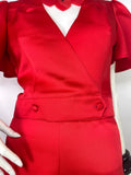 DIana Mackinnon 1970s vintage satin two piece set / co-ord / jacket & skirt / 60s Disco