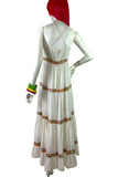 Mr Darren 1970s vintage cotton cheese cloth maxi dress 60s Hippie / boho wedding