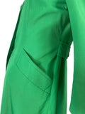 1960s 70s vintage poison green trench coat / Mod / Rain mac / Twiggy / rain coat