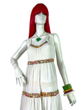 Mr Darren 1970s vintage cotton cheese cloth maxi dress 60s Hippie / boho wedding