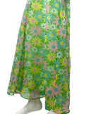 1960s vintage daisy print psychedelic Mod maxi dress / Flower power / 70s / summer dress