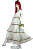 Mr Darren 1970s vintage cotton cheese cloth maxi dress 60s Hippie / boho wedding