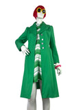 1960s 70s vintage poison green trench coat / Mod / Rain mac / Twiggy / rain coat