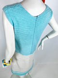 1960s does 20s vintage hand knit Mod shift dress / Twiggy / Cilla / Colour block