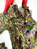 1970s vintage floral jersey shirt waister / 30s / Liberty / Cottage core / Biba