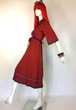 1960s vintage Hampstead Bazaar Indian cotton midi dress / Hippie / Festival