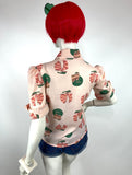 1970s vintage Chelsea Girl 70s dagger collar shirt / blouse / skinhead / suedehead