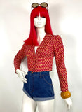 1970s vintage Indian Cotton crop jacket / 60s Hippie / Festival / India Imports