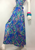 1960s vintage slinky Mod psych maxi dress / Jean Shrimpton / Dollybird