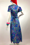 1960s vintage slinky Mod psych maxi dress / Jean Shrimpton / Dollybird