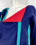 1960s vintage colour block cotton smock / made in India / 70s / Mod / artist tunic