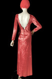 1930s vintage panne velvet & satin gown / Deco / Heart applique / movie star / Glamour