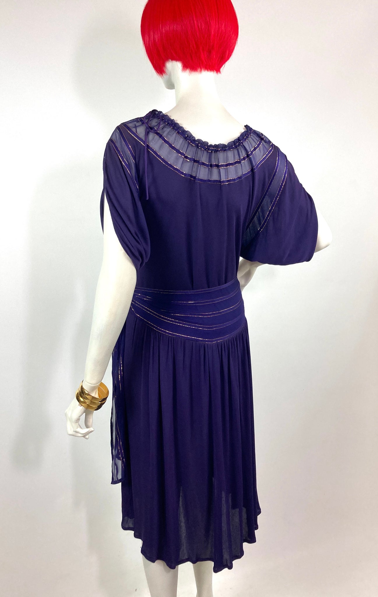 purple roaring 20s dress 1920s Cocktail Party Dress in Purple Plum WardrobeShop S / Darkred