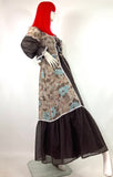 Pat Farrell 1970s vintage cottage core maxi dress / Gunne Sax / Maid Marian