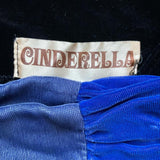 Cinderella 1970s vintage velvet two piece /  colour block / gothic / co-ord