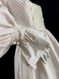 Annie Gough at Gemini rose blush ruffled balloon sleeve gown / Jane Austen / Gunne Sax