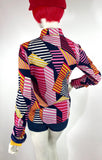 1960s vintage Pop Art Mod shirt blouse / Peggy Moffitt / Op Art / Colour block