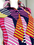 1960s vintage Pop Art Mod shirt blouse / Peggy Moffitt / Op Art / Colour block