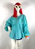 1970s vintage Alan Gilby billowing balloon sleeve tunic smock / Jeff Banks / Clobber