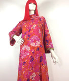 Hardy Amies 1960s vintage psychedelic maxi dress / gown / Posh / luxe hippie / 70s