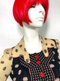 Jeff Banks vintage 1960s 70s rare Deco blouse / collectable / Clobber / Biba