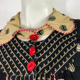 Jeff Banks vintage 1960s 70s rare Deco blouse / collectable / Clobber / Biba