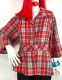 Reserved >>> Lee Bender at Bus Stop 1970s plaid wool lumberjack spring jacket / 40s / Biba / Lee Bender