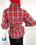 Reserved >>> Lee Bender at Bus Stop 1970s plaid wool lumberjack spring jacket / 40s / Biba / Lee Bender