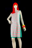 Susan Small 1960s vintage striped Mod dolly dress / Twiggy / Cilla / Carnaby