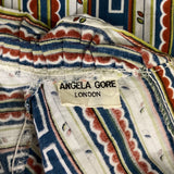 ANGELA GORE 1970s vintage cottage core boho maxi dress / trumpet sleeve / Hippie