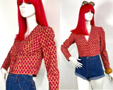 1970s vintage Indian Cotton crop jacket / 60s Hippie / Festival / India Imports