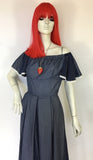 Vintage 1970s Susan Small maxi dress / flutter sleeves & ruffles / 30s Deco style / Hollywood