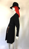 Vintage 1970s Janice Wainwright crepe dress / Art Deco / British Boutique / RARE