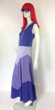 Vintage 1960s Pop Art maxi dress 70s Hippie / Festival / colour block / Deco 30s