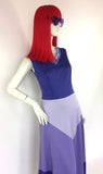 Vintage 1960s Pop Art maxi dress 70s Hippie / Festival / colour block / Deco 30s