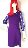 1960s purple  Mod Go Go mini dress / Twiggy / Cilla / Carnaby street / groovy