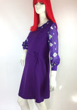 1960s purple  Mod Go Go mini dress / Twiggy / Cilla / Carnaby street / groovy
