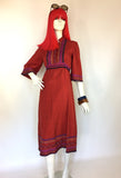 1960s vintage Hampstead Bazaar Indian cotton midi dress / Hippie / Festival