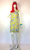 1960s vintage flower pop Mod mini dress / Twiggy / Carnaby St / Dolly bird