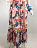 John Charles 1960s vintage floral halter maxi dress / Cottage core / Prairie