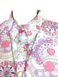 Vintage 1960s Swirly Psych blouse / shirt  / 70s Hippie / Syd Barrett / Paisley